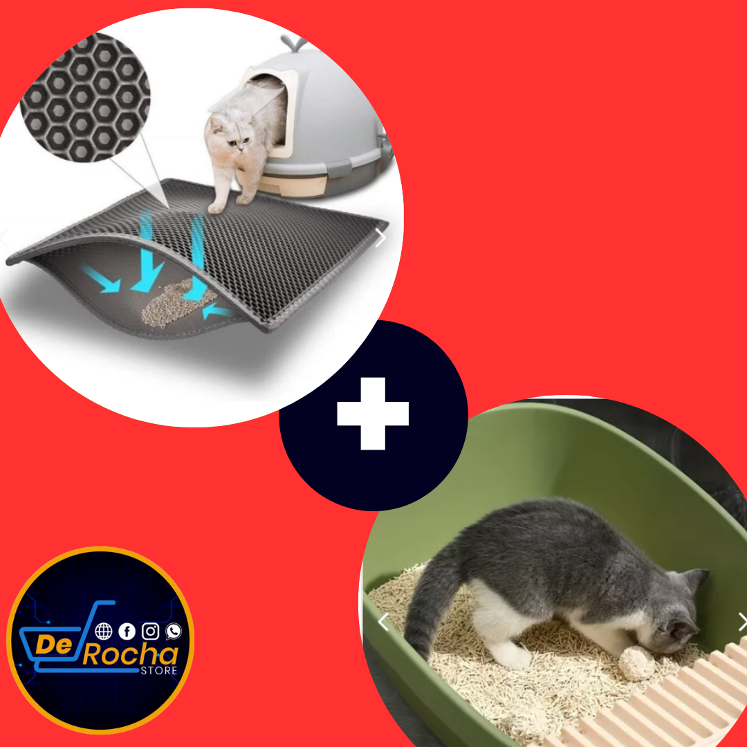 combo tapete mascota+arenero